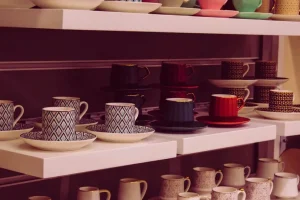 Wall-Mounted Ceramic Shelves