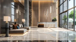 Flor Tiles in Modern Hotel Lobby