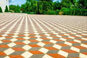 Paving slabs diamonds with 3D